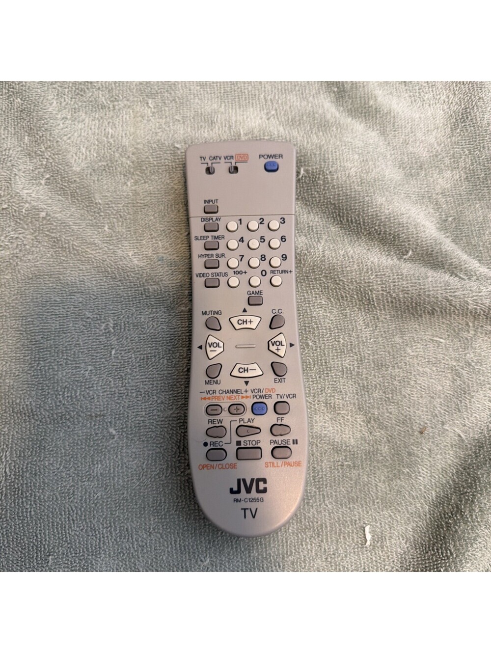 JVC Remote Control RM-C1255G For AV-27CF36 AV-27CF35 CRT TV Tested Works OEM